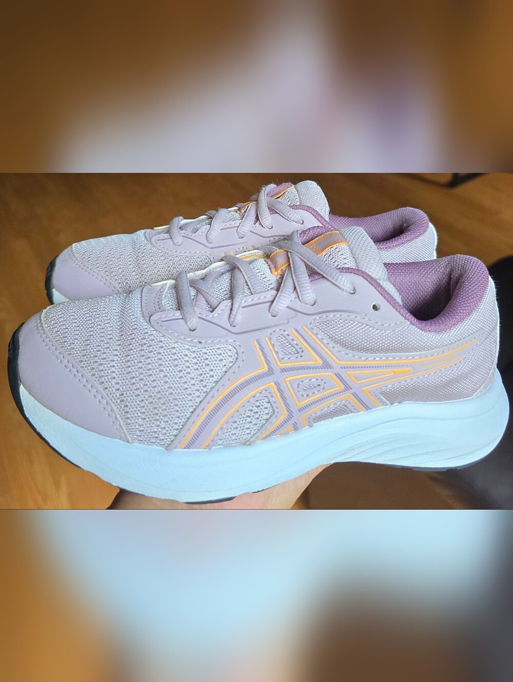 Sz 3 Little Girl's ASICS CONTEND 9 'Watershed Rose/Dusty Mauve, Lace-Up